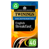 Twinings English Breakfast Decaffeinated 40 Plant-Based Tea Bags