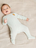 Mini Cuddles Baby Lion Stripe Sleepsuit, Green - McGrocer