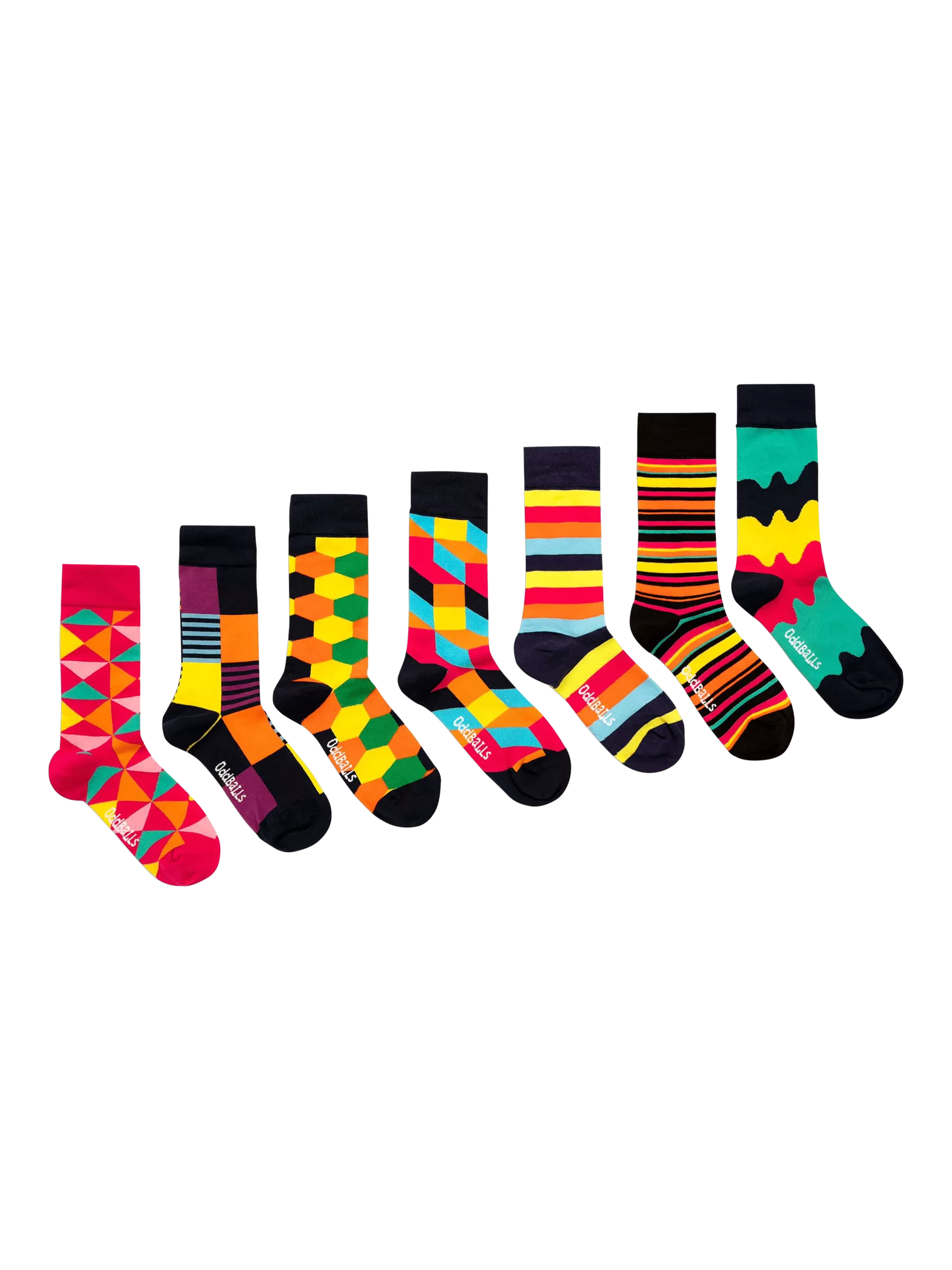 OddBalls Random Socks, Pack of 7, Patterned - McGrocer