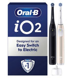 Oral-B iO2 Electric Toothbrush Night Black Calm Pink Duo Pack