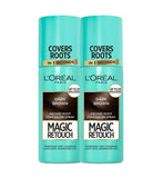 LOreal Paris Magic Retouch Dark Brown Root Touch Up Temporary Instant Root Concealer Spray x2