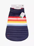 Joules Snug Rainbow Stripe Dog Coat, Multi