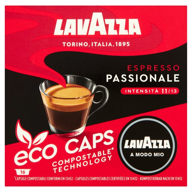 Lavazza A Modo Mio Compostable Passionale Coffee Capsules 16 per pack - McGrocer