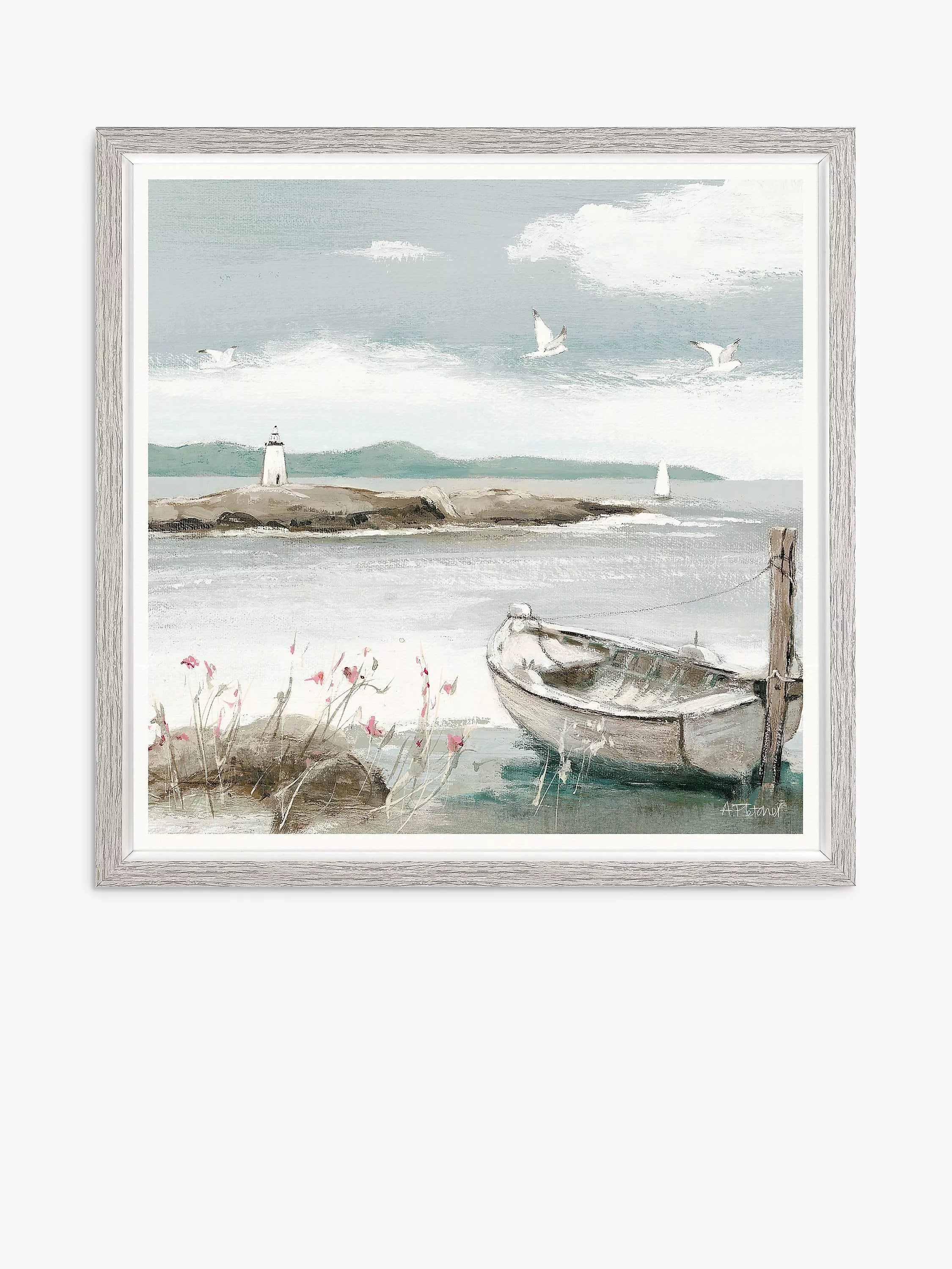 John Lewis Adelene Fletcher 'Call of the Sea' Framed Print, 36 x 36cm, Multi - McGrocer