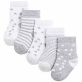 M&S Terry Stars Socks, 12-24 Months, Grey