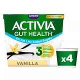 Activia Vanilla Fat Free No Added Sugar Gut Health Fruit Yoghurt Multipack