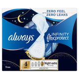 Always Infinity Sanitary Towels Pads Secure Night - Size 4