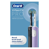 Oral-B Vitality PRO Black & Lilac (Duo Pack) 2 per pack