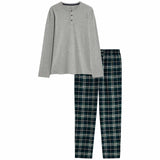 M&S Cotton Pyjama Set, M, Grey