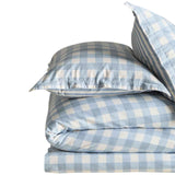 M&S Cotton Gingham Bedding Set, Double Blue