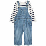 M&S Denim Dungaree, 3-6 Months, Dark Denim