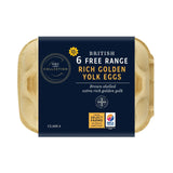 M&S Free Range 6 Golden Yolk Eggs 6 per pack