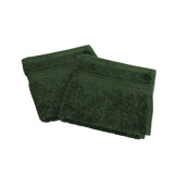 Habitat Pack of 2 Egyptian Face Cloth - Forest Green