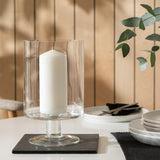 Habitat Large Hurricane Candle Holder with Glass Foot