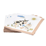 Sainsbury's Home Pack of 20 3ply Farmyard Animals Paper Napkins - 33cm