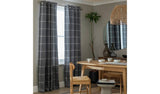 Habitat Square Check Fully Lined Eyelet Curtains - Grey