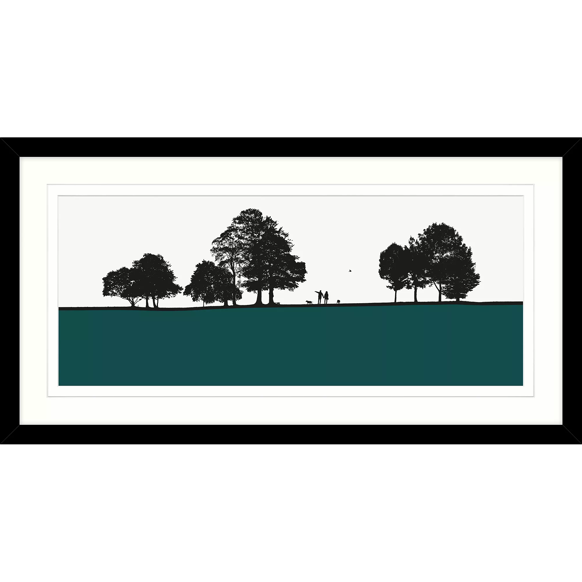 John Lewis Jacky Al-Samarraie 'Roundhay Park' Framed Print & Mount, 44.5 x 84.5cm - McGrocer
