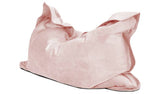 rucomfy Velvet XL Squarbie Bean Bag - Blush Pink