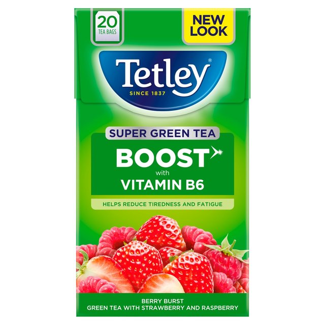 Tetley Super Green Tea Boost Berry Burst Tea Bags 20 per pack GOODS M&S