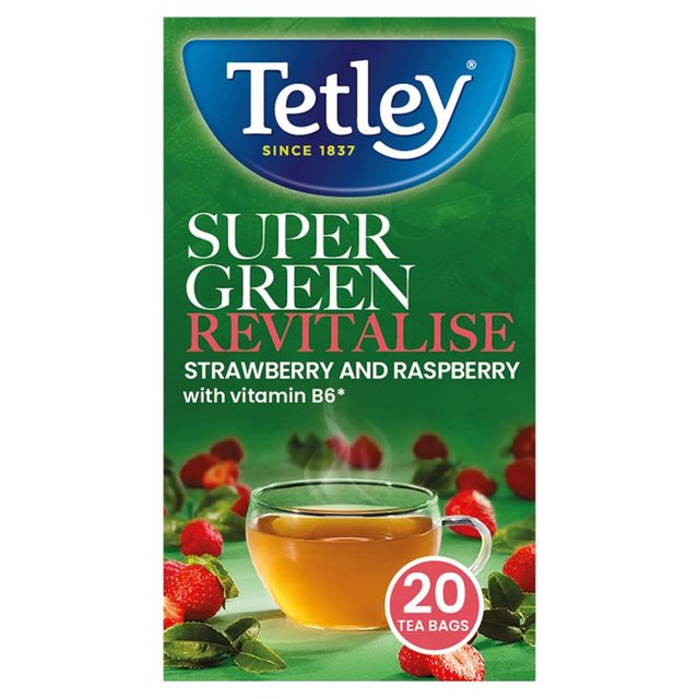 Tetley Super Green Tea Boost Berry Burst Tea Bags 20 per pack GOODS M&S