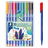 Staedtler 10 Fibre Tip Coloured Pens