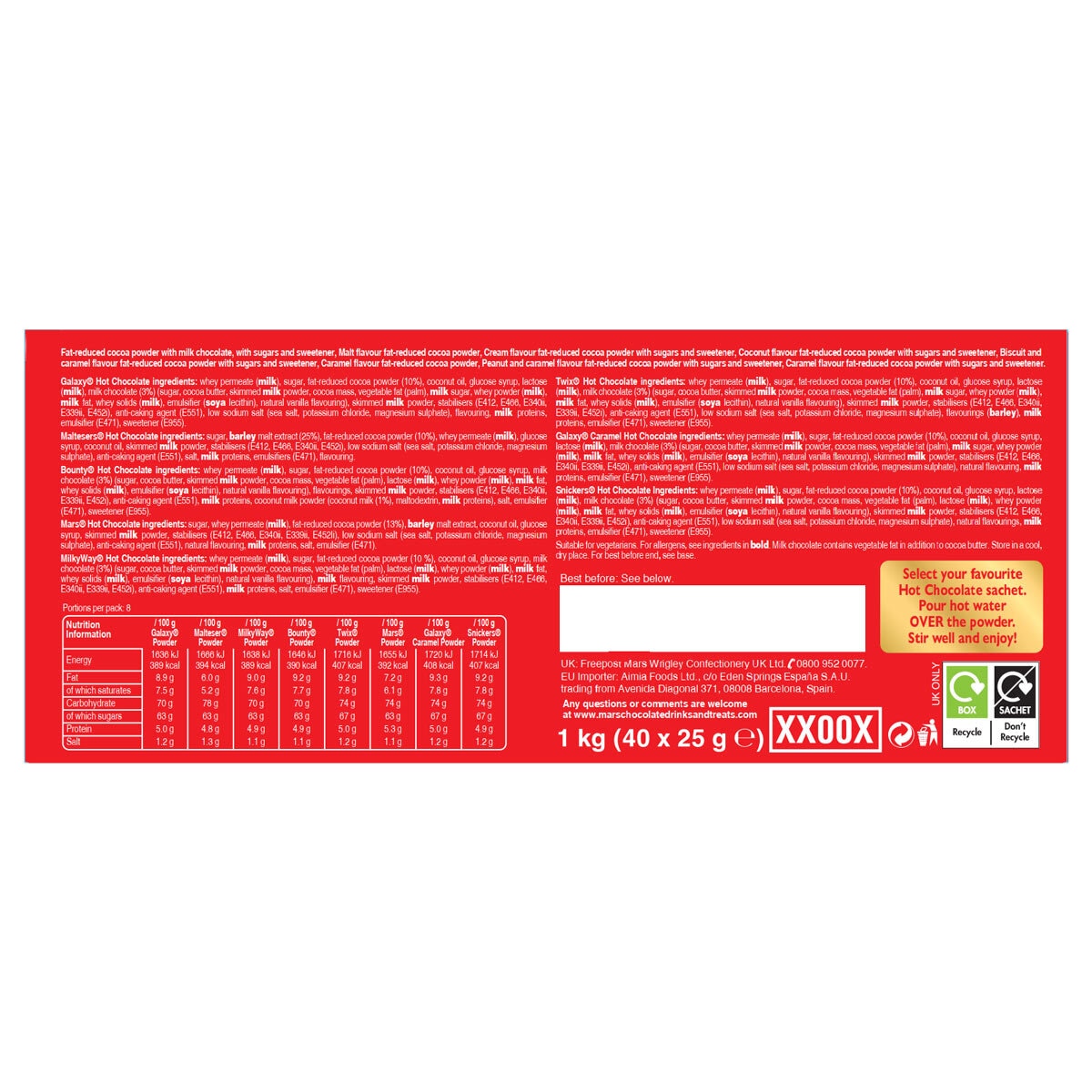 Celebrations Hot Chocolate Selection, 40 x 25g - McGrocer