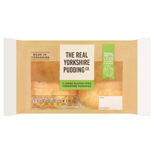 The Real Yorkshire Pudding Co. 4 Large Gluten Free Yorkshire Puddings 160g GOODS M&S