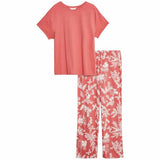 M&S Collection Leaf Print Pyjama Set, XL