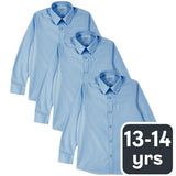 MS Boys Easy Iron School Shirts 13-14 Years Blue