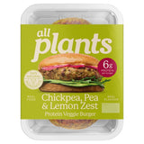 all plants Chickpea, Pea & Lemon Zest Protein Veggie Burger