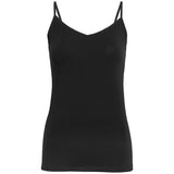M&S Womens Cotton Rich Strappy Vests, 16, Black