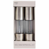 M&S Stainless Steel Salt & Pepper Mills, One Size, Silver