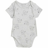 M&S 7pk Lion Bodysuits, 12-18 M, Grey Mix
