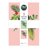 Nuco Nu Evolve Tropical A5 Stitched Notebook - 3 pack 200 pages