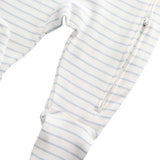 M&S Cotton Rich Ribbed Sleepsuits, 9-12 M, Blue
