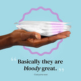 Mooncup Pads with Wings Heavy Night Zero Irritants Vagina Approved