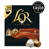 L'OR Colombia Coffee Pods x20 Intensity 8