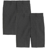 M&S Boys Slim Leg School Shorts, 2 Pack, 13-14 Years, Grey