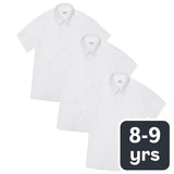 M&S Girls Easy Iron School Blouses, 8-9 Years, White