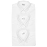 M&S Girls Easy Iron School Blouses, 6-7 Years, White