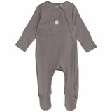 M&S Collection Girls, Cotton Striped & Plain Sleepsuits, 0-3 Months, Grey