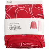M&S BOW PJs, 6-7 Years, Red
