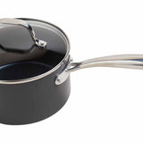 M&S Chef Hard Anodised 18cm Saucepan,Black Mix