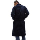 M&S Mens Fleece Supersoft Dressing Gown, M, Navy