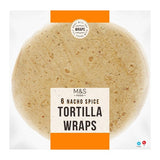M&S 6 Nacho Spice Tortilla Wraps