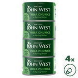 John West Tuna Chunks in Spring Water 4x125g 102g drained