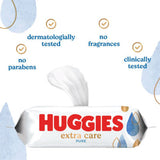 Huggies Pure Extra Care Baby Wipes - 8 Packs (8 x 56 Wipes)