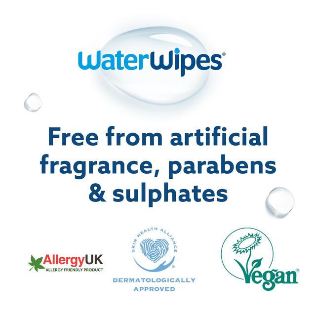 WaterWipes Baby Wipes Sensitive Newborn Plastic Free Wipes 240 Wipes 4 x 60 per pack GOODS M&S