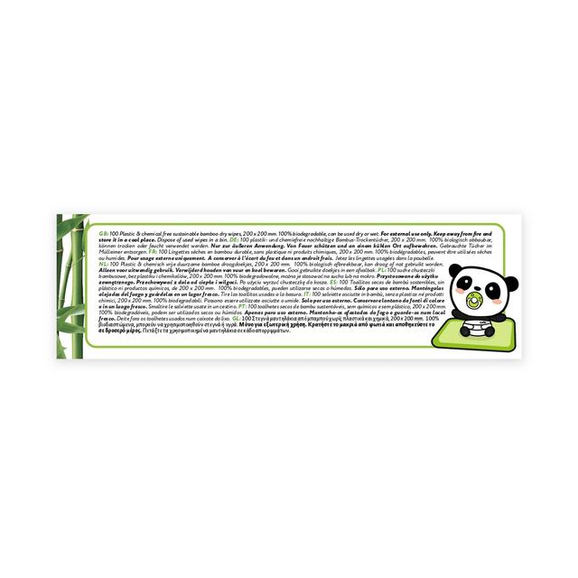 The Cheeky Panda Bamboo Baby Dry Wipes 100 per pack GOODS M&S