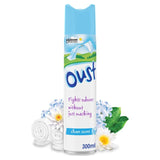 Oust Odour Eliminator Aerosol Clean Scent Air Freshener 300ml - McGrocer